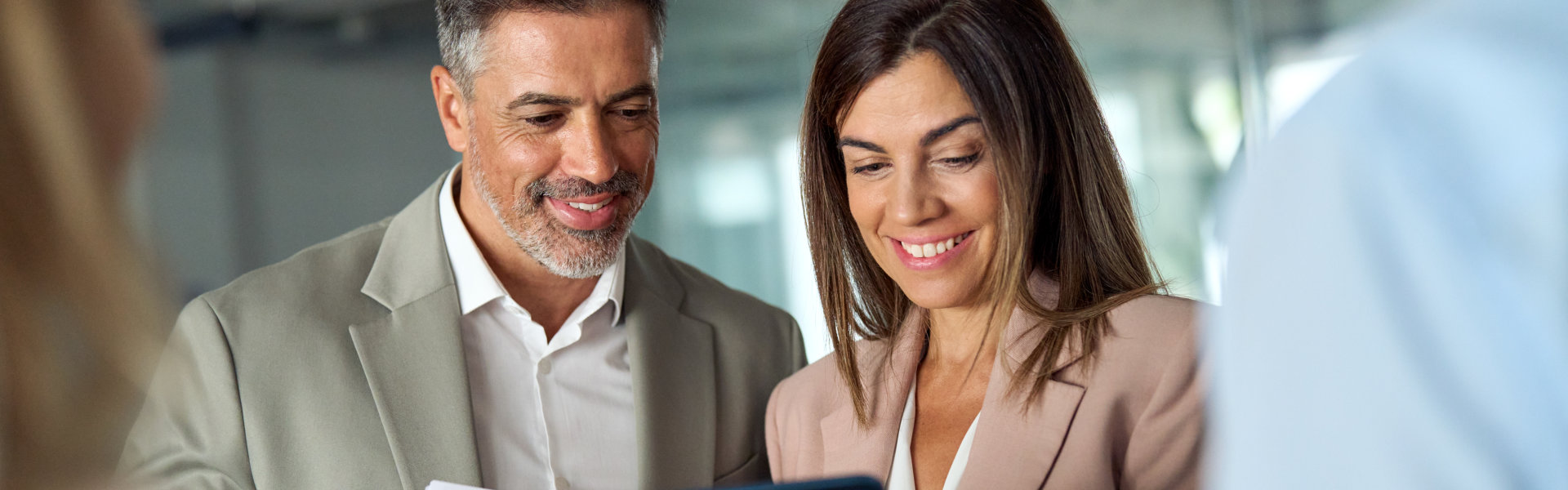 two person smiling
